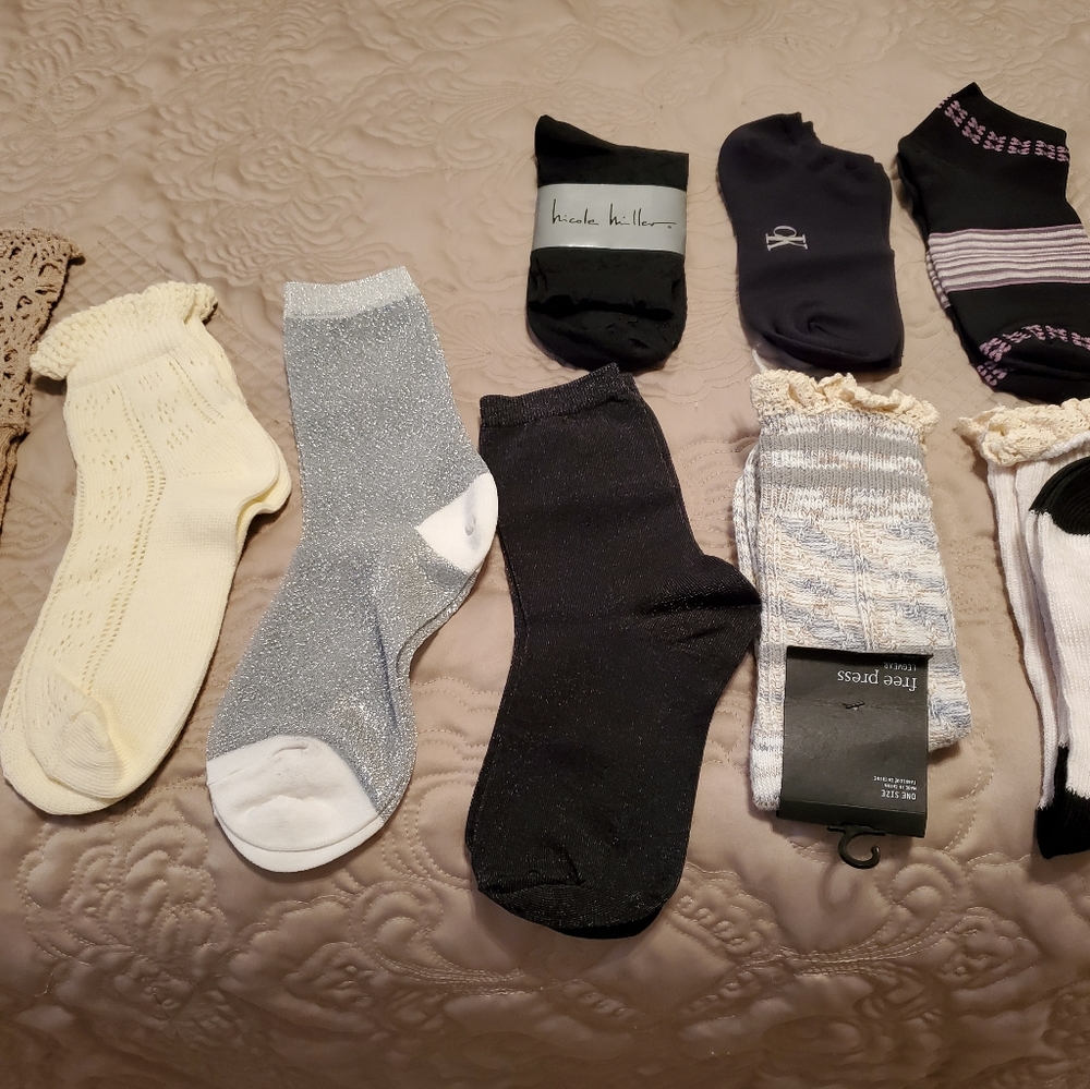 Socks lot of  9 various brands